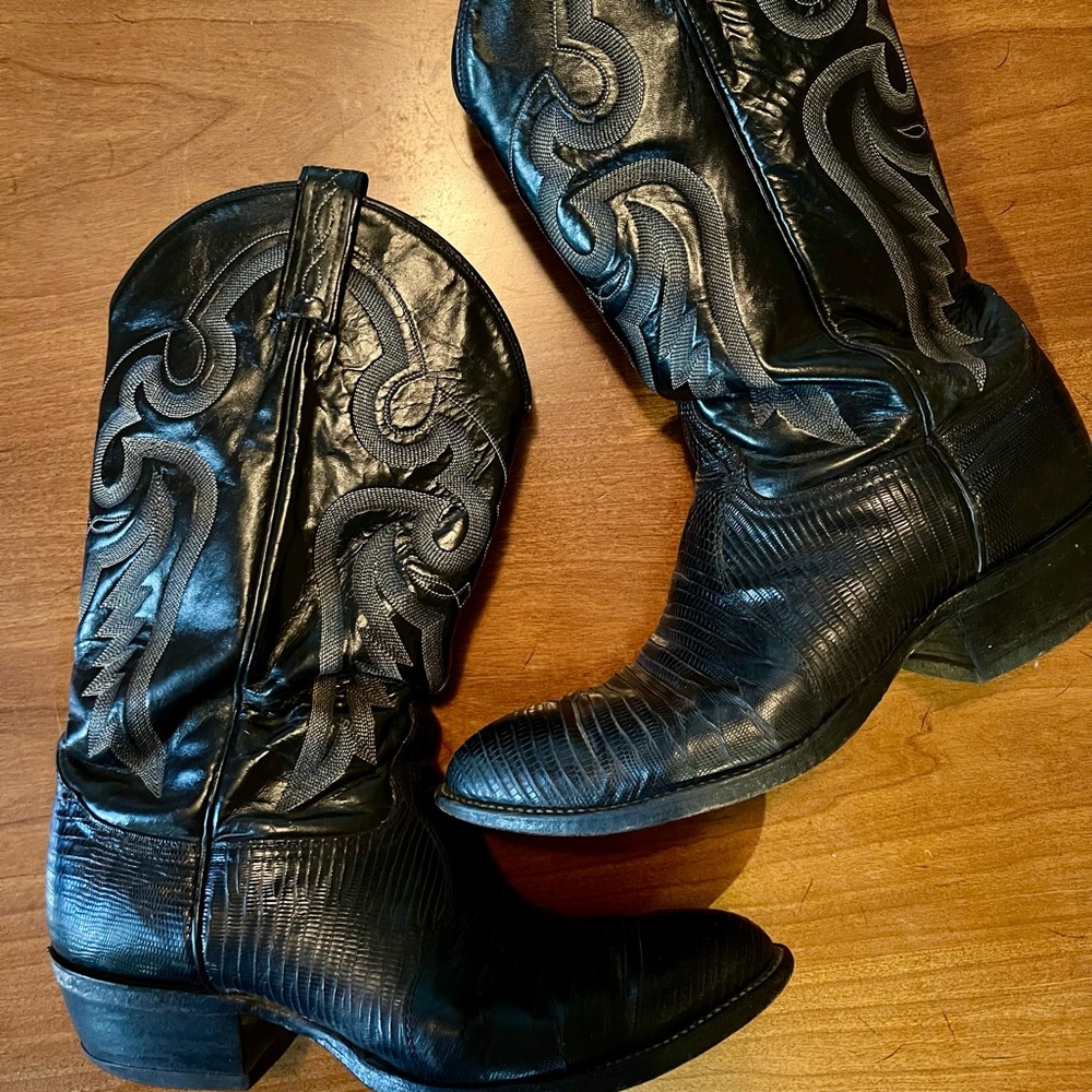 Tony Lama black and grey boots size 9.5 EE